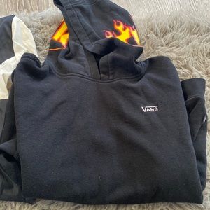 Boys vans hoodie and volcom pullover